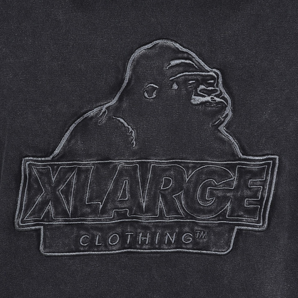 エクストララージ（XLARGE）（メンズ）CHEMICAL WASH SLANTED OG ポロシャツ 101252013001-BLACK