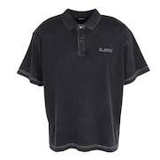 (メンズ)CHEMICAL WASH SLANTED OG ポロシャツ 101252013001-BLACK