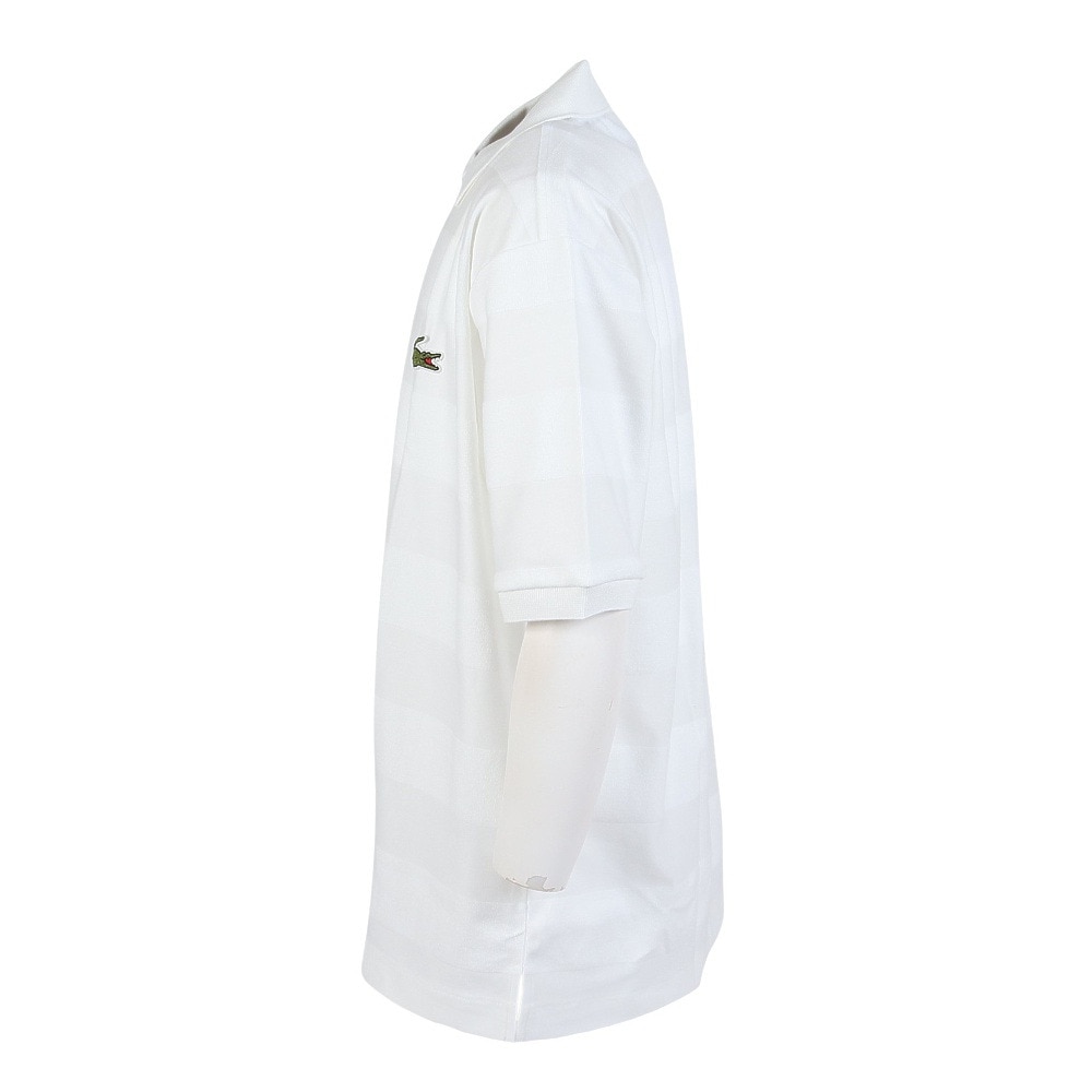 ラコステ（LACOSTE）（メンズ）パイル地切り替え同色ボーダーポロシャツ PH022J-99001