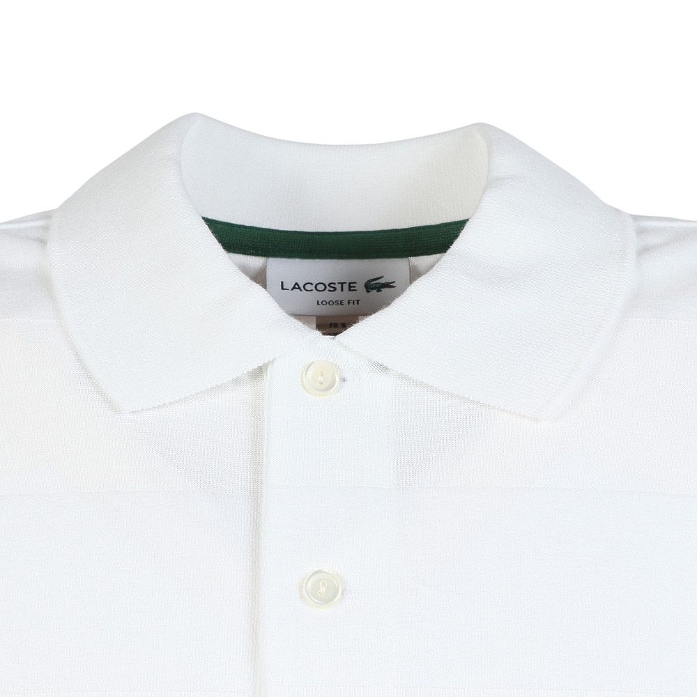 ラコステ（LACOSTE）（メンズ）パイル地切り替え同色ボーダーポロシャツ PH022J-99001