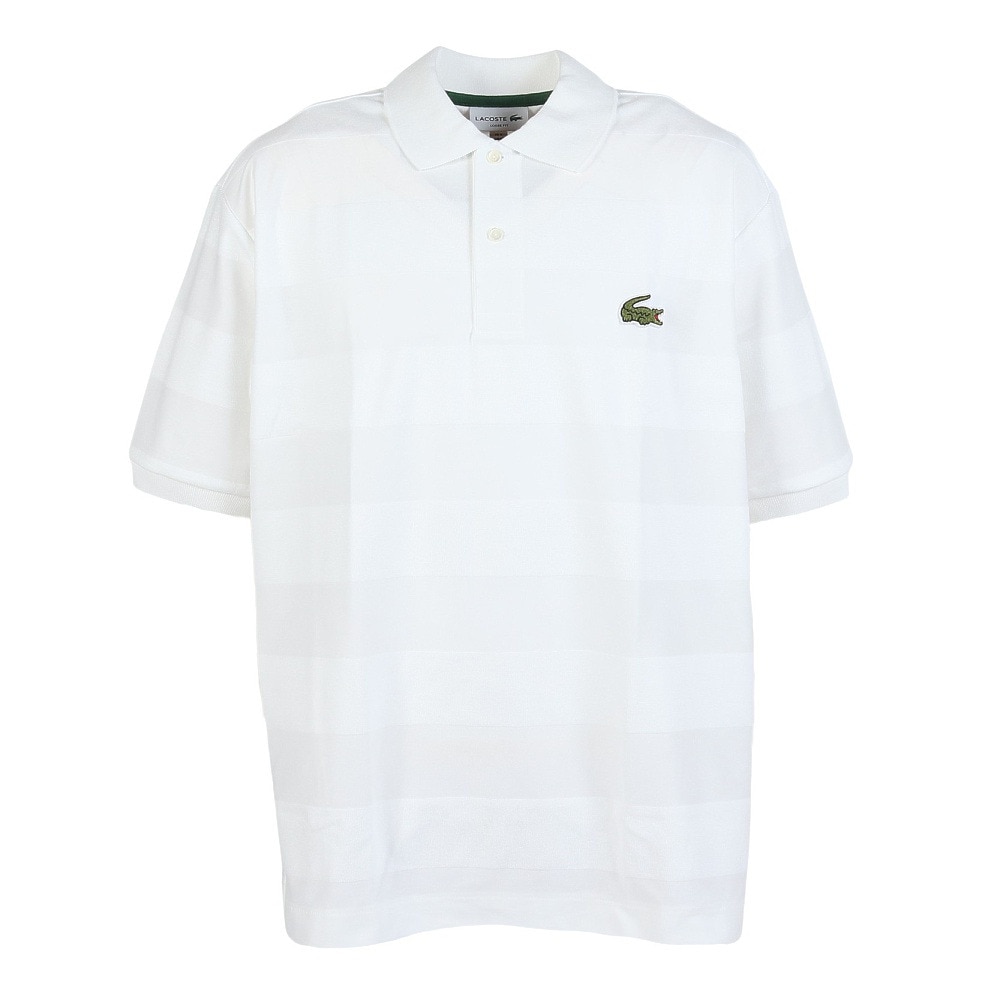 ラコステ（LACOSTE）（メンズ）パイル地切り替え同色ボーダーポロシャツ PH022J-99001