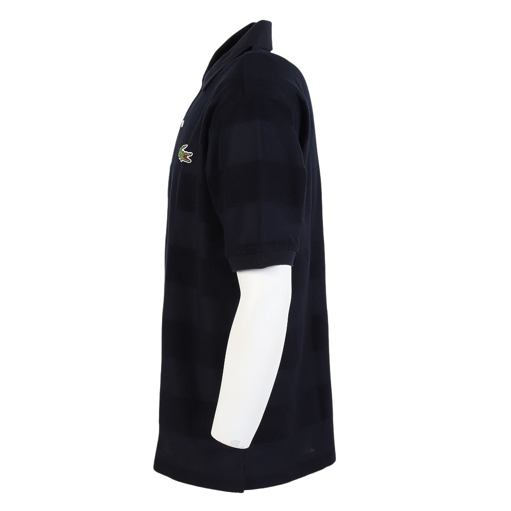 ラコステ（LACOSTE）（メンズ）パイル地切り替え同色ボーダーポロシャツ PH022J-99166
