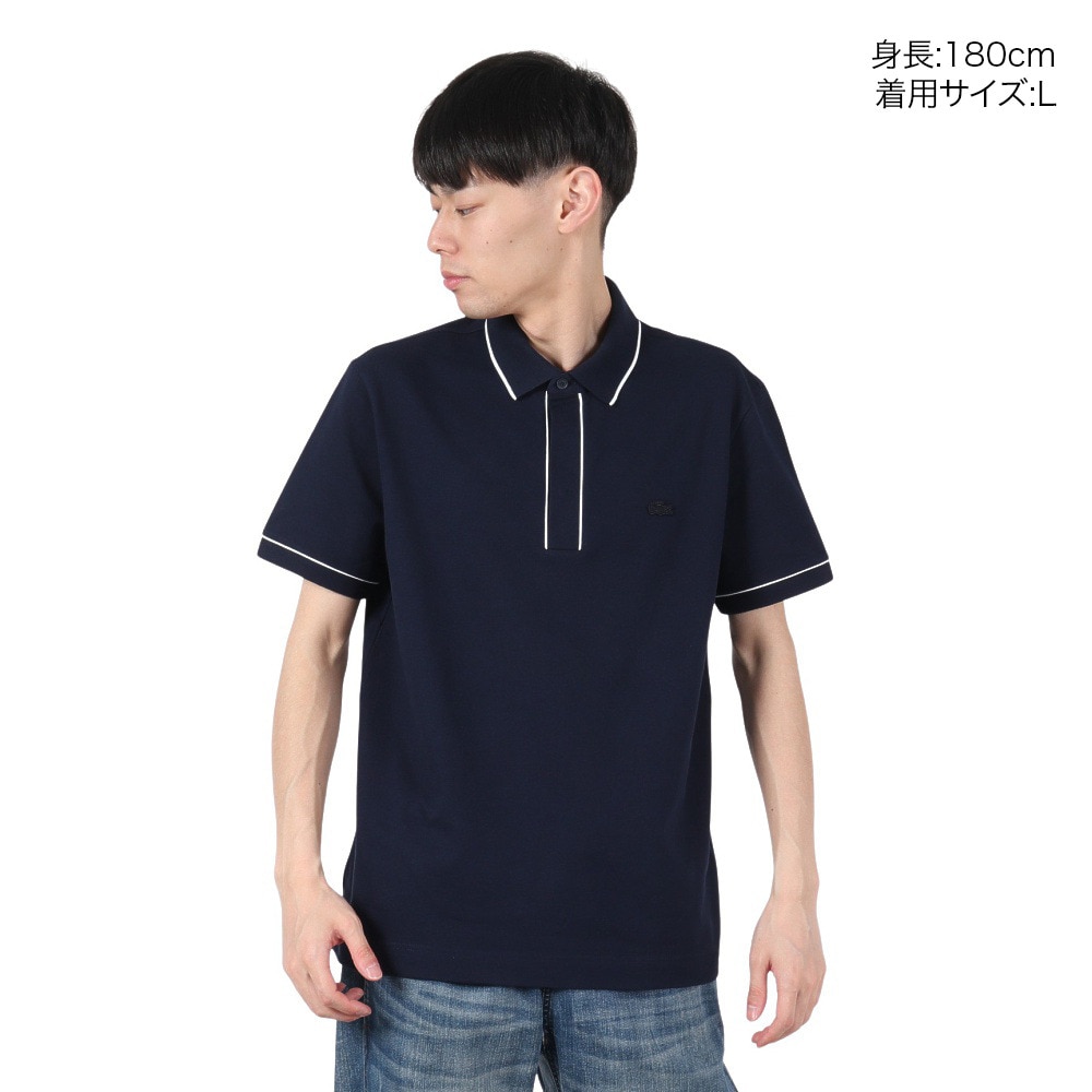 ラコステ（LACOSTE）（メンズ）配色パイピング比翼ポロシャツ PH0796-99166