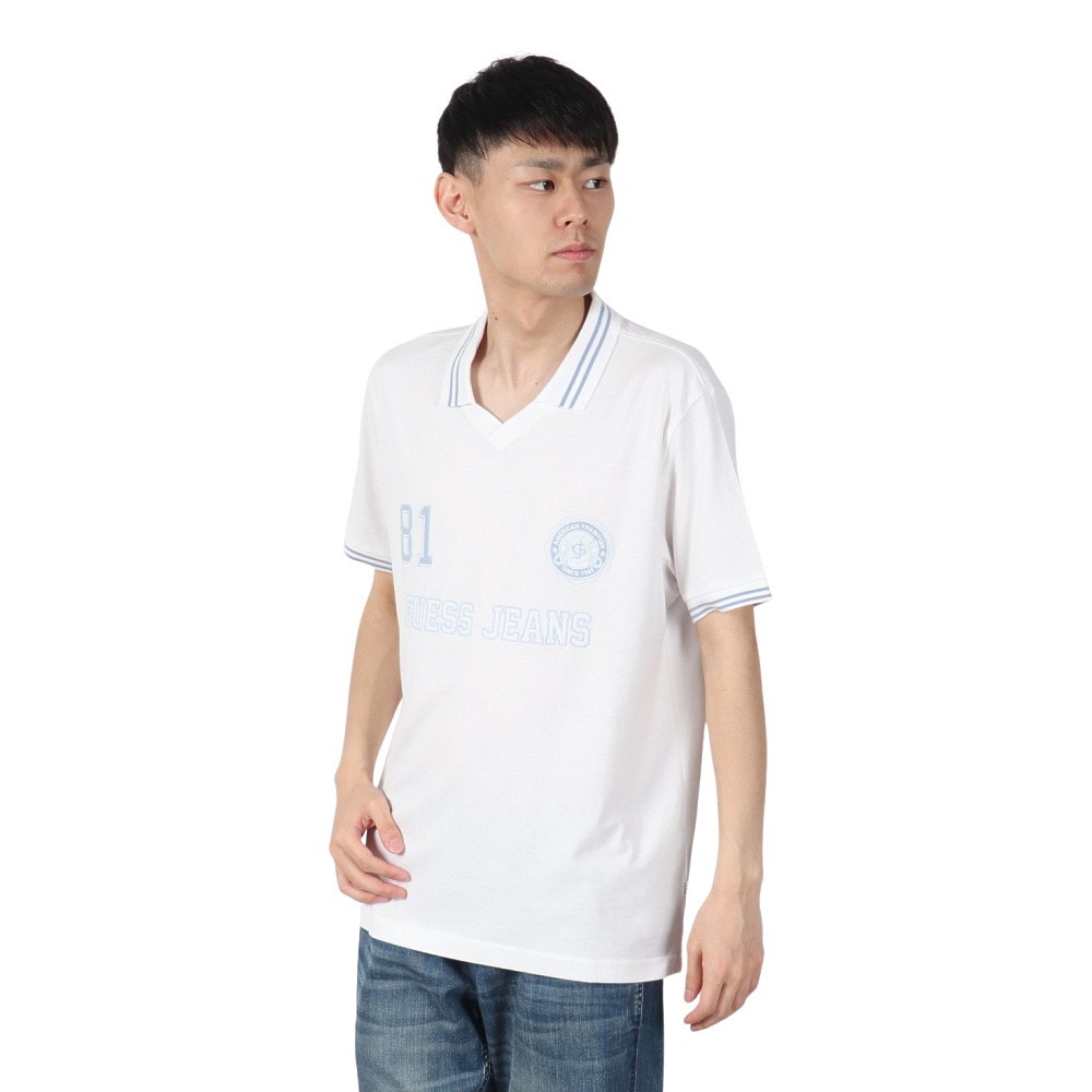 ゲス（GUESS）（メンズ、レディース）GUESS JEANS Ss Cn Reg サッカー ポロシャツ M5GP46K8FQ4 G011