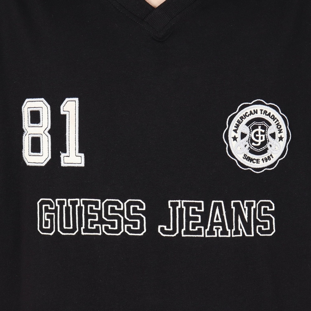 ゲス（GUESS）（メンズ、レディース）GUESS JEANS Ss Cn Reg サッカー ポロシャツ M5GP46K8FQ4 JBLK