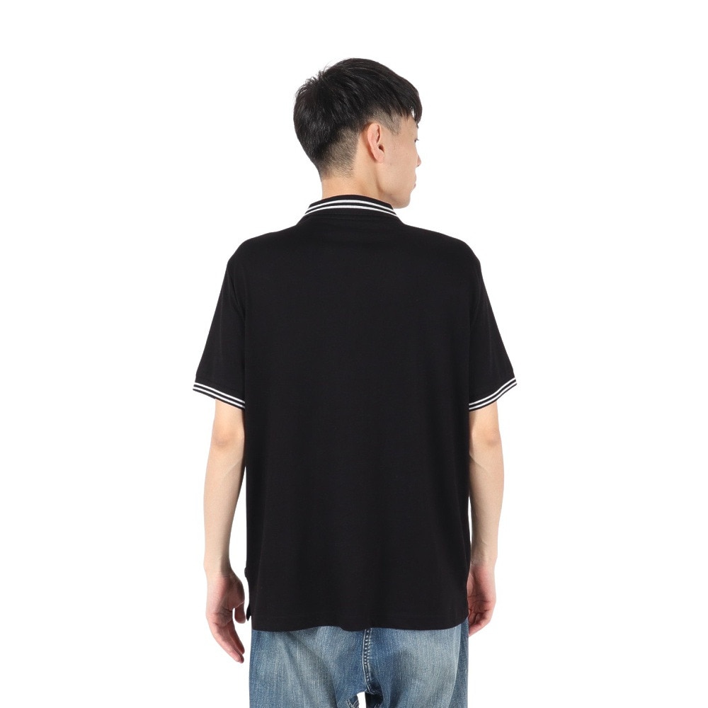 ゲス（GUESS）（メンズ、レディース）GUESS JEANS Ss Cn Reg サッカー ポロシャツ M5GP46K8FQ4 JBLK