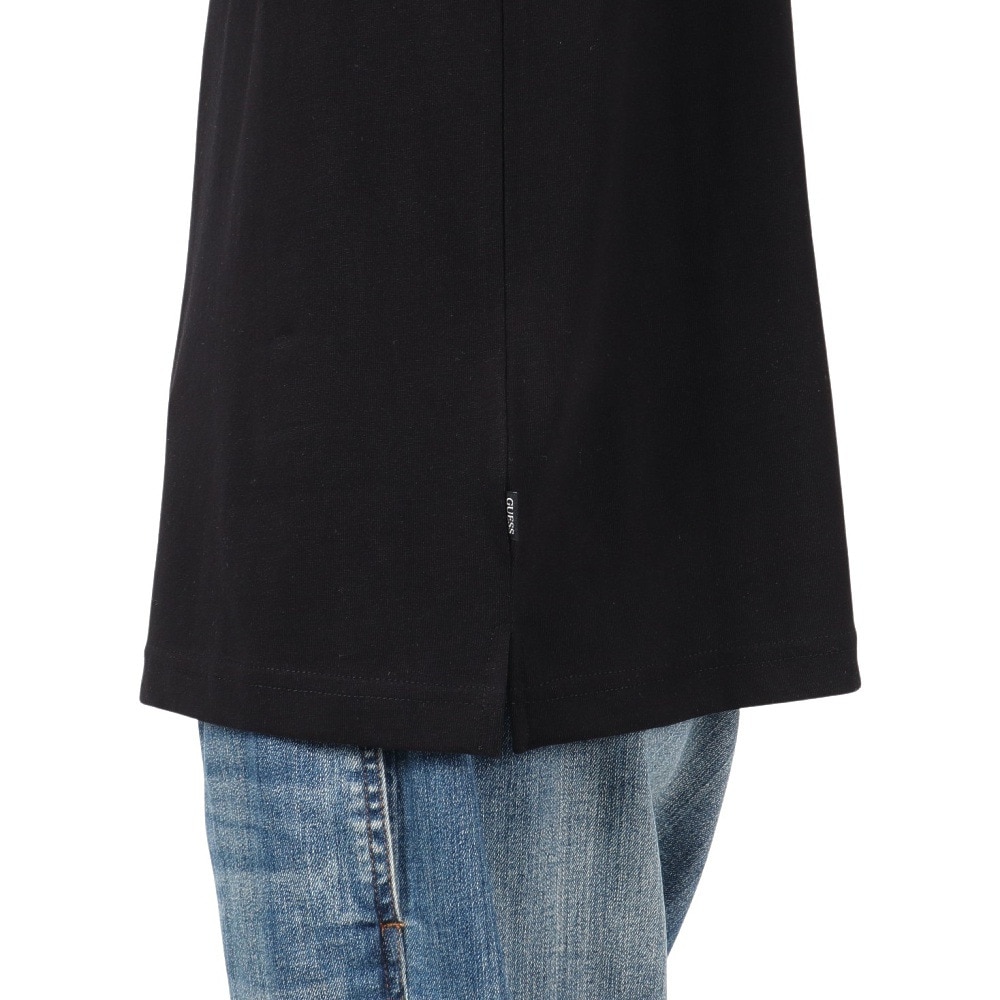 ゲス（GUESS）（メンズ、レディース）GUESS JEANS Ss Cn Reg サッカー ポロシャツ M5GP46K8FQ4 JBLK