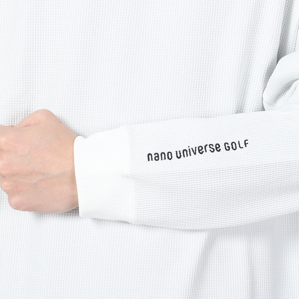 ナノユニバースゴルフ（NANO universe GOLF）（メンズ）サマールモックネック長袖シャツ 030-4166102-030