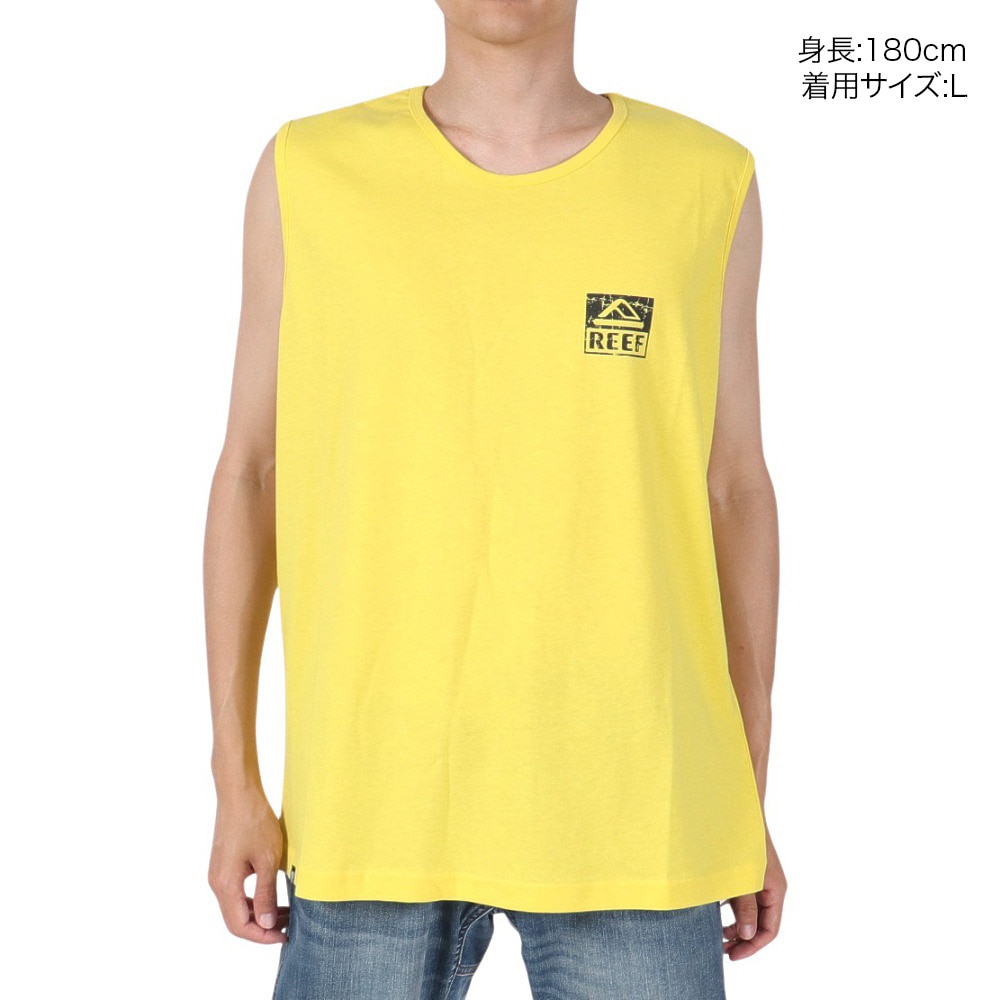 リーフ（REEF）（メンズ）スクエア ロゴ タンクトップ RFTTM2401-YEL