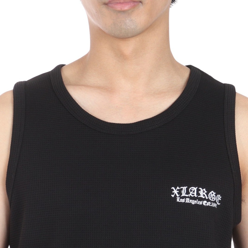 エクストララージ（XLARGE）（メンズ）OLD ENGLISH WAFFLE タンクトップ 101242013006-BLACK