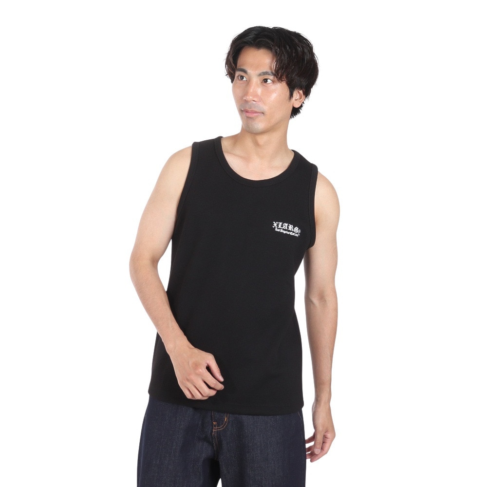 エクストララージ（XLARGE）（メンズ）OLD ENGLISH WAFFLE タンクトップ 101242013006-BLACK