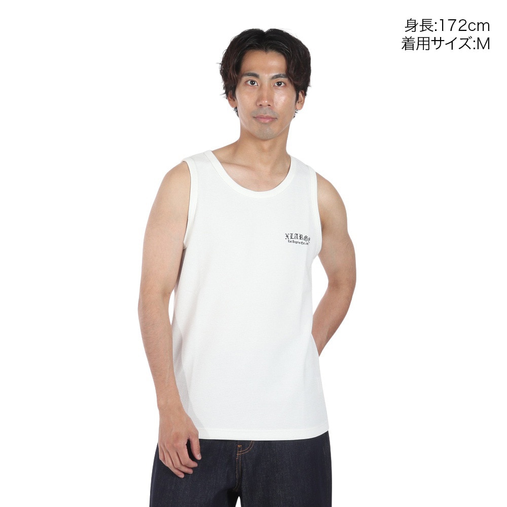 エクストララージ（XLARGE）（メンズ）OLD ENGLISH WAFFLE タンクトップ 101242013006-WHITE