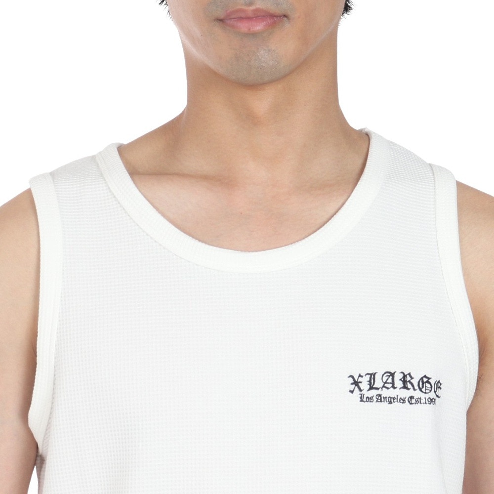 エクストララージ（XLARGE）（メンズ）OLD ENGLISH WAFFLE タンクトップ 101242013006-WHITE