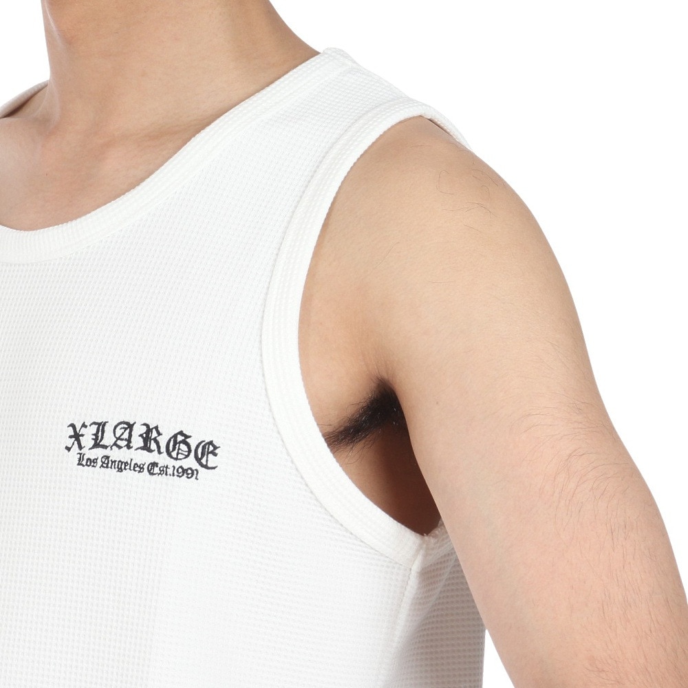 エクストララージ（XLARGE）（メンズ）OLD ENGLISH WAFFLE タンクトップ 101242013006-WHITE