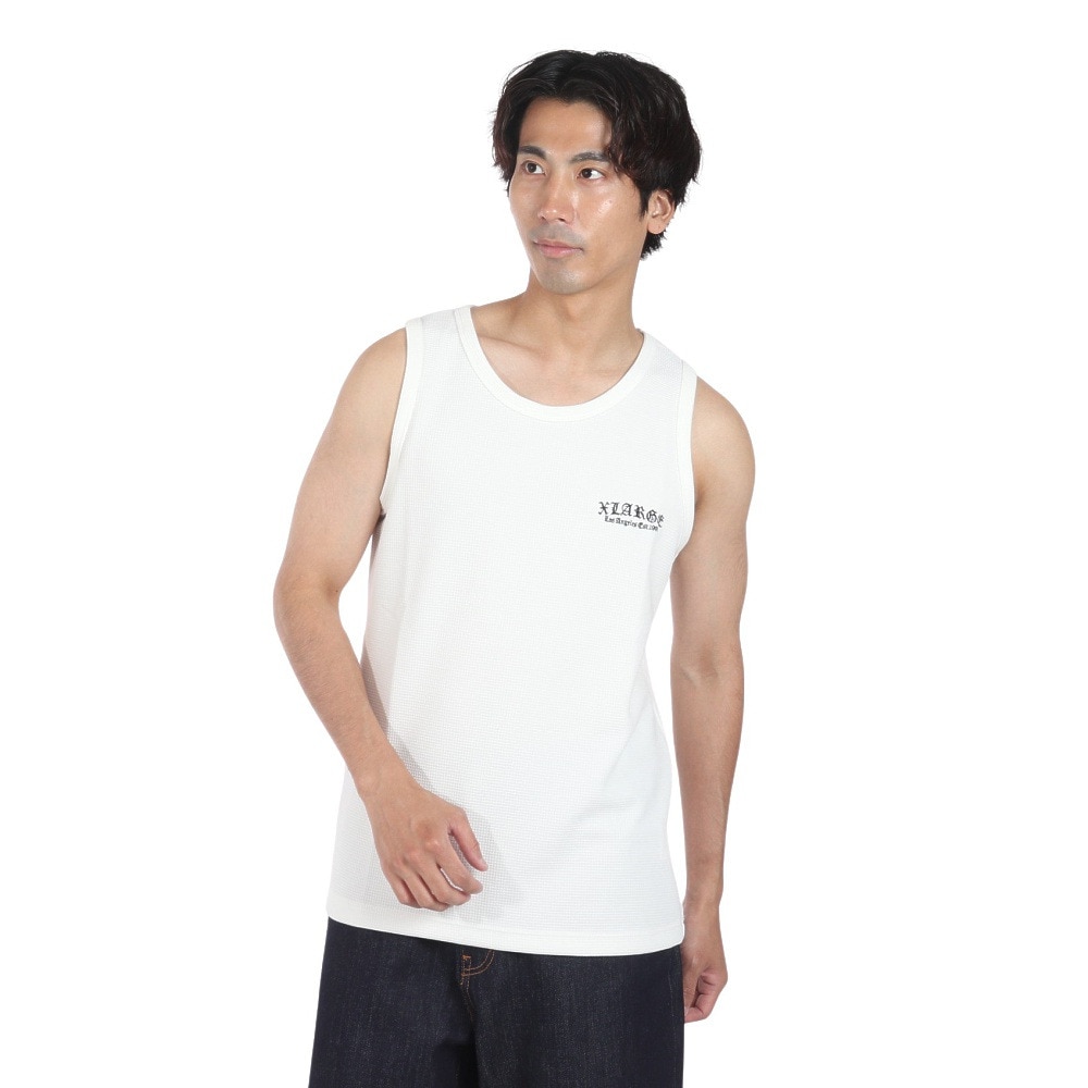 エクストララージ（XLARGE）（メンズ）OLD ENGLISH WAFFLE タンクトップ 101242013006-WHITE