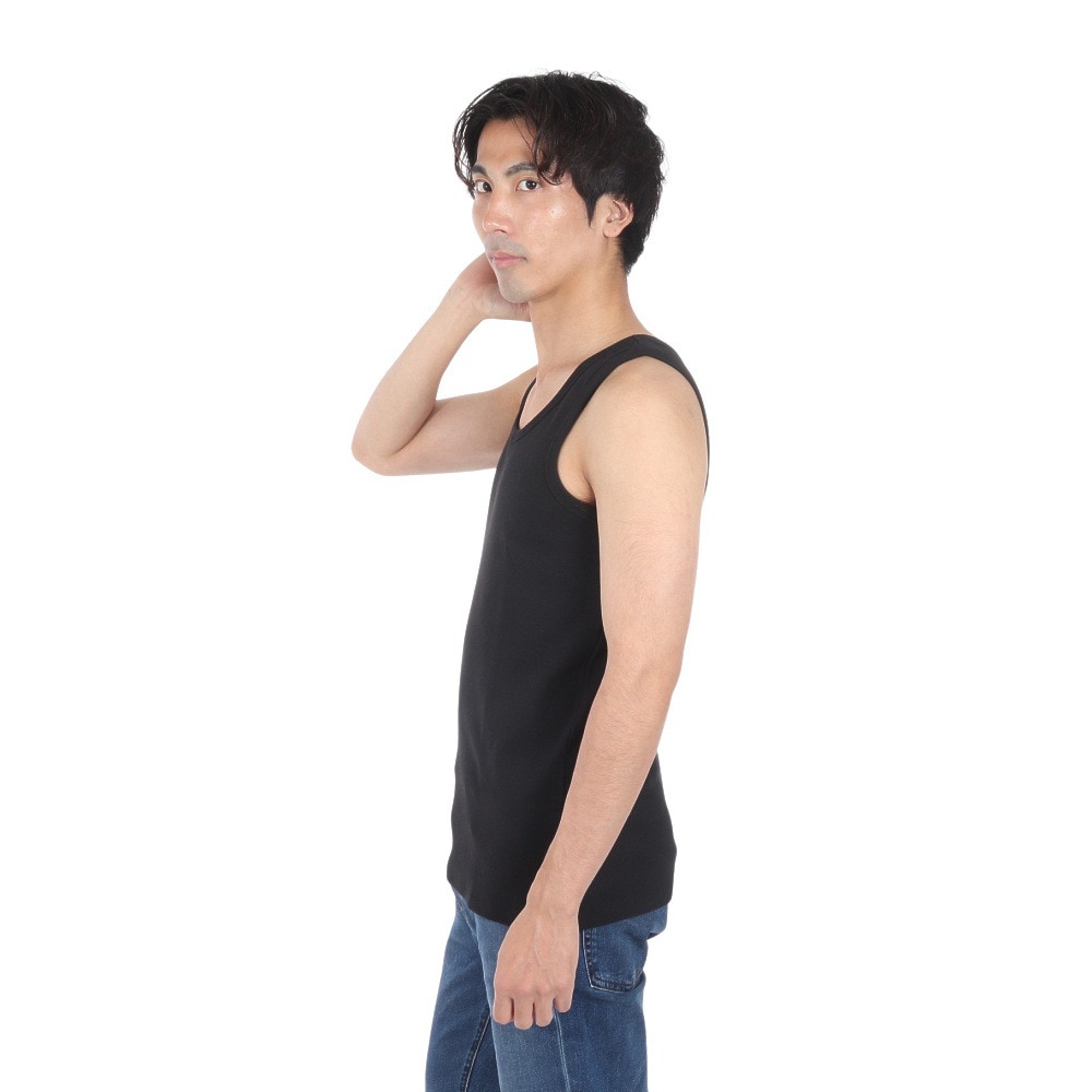 ヘルスニット（Healthknit）（メンズ）ヘビーウェイトリブ タンクトップ 53018 BLK