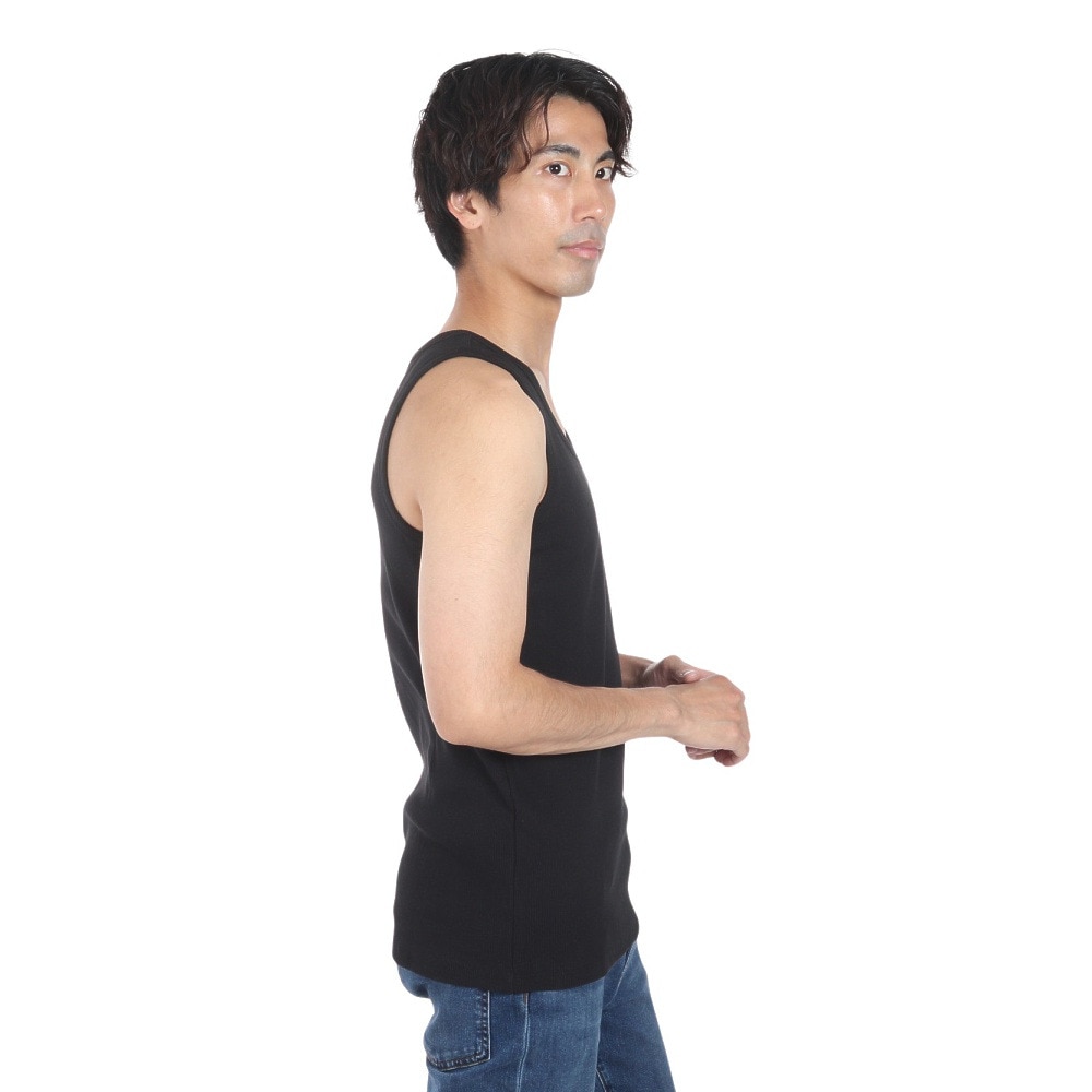 ヘルスニット（Healthknit）（メンズ）ヘビーウェイトリブ タンクトップ 53018 BLK