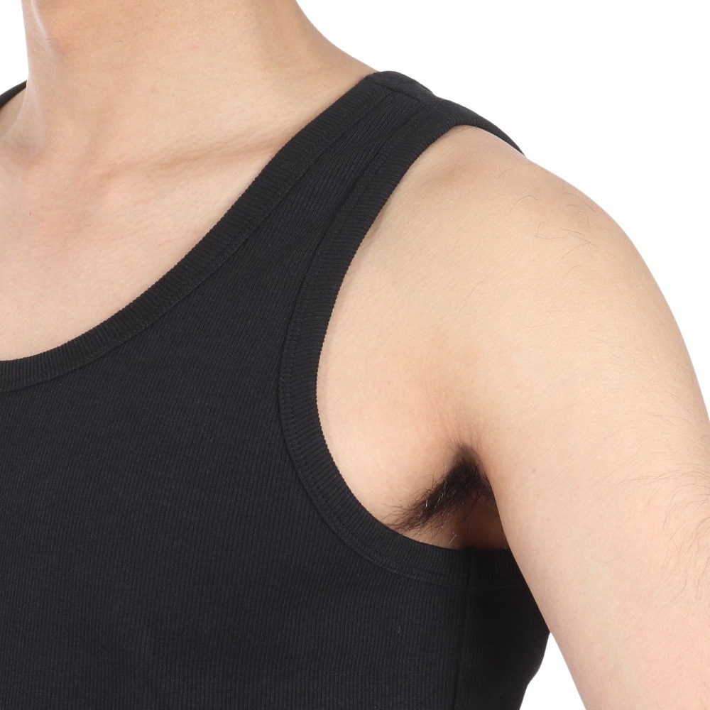 ヘルスニット（Healthknit）（メンズ）ヘビーウェイトリブ タンクトップ 53018 BLK