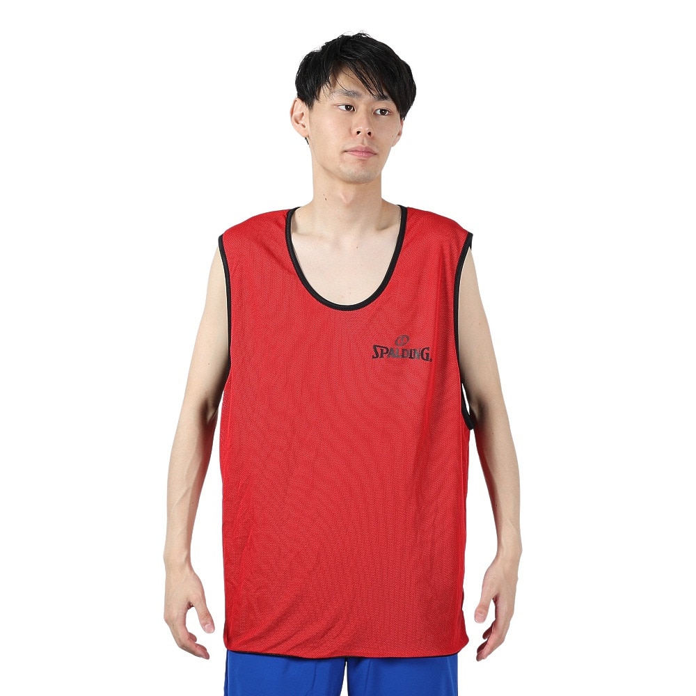 マンハッタンポーテージ（ManhattanPortage）（メンズ）メッシュ リバーシブル ノースリーブTシャツ SPALDING 24SS-MP-M572 BLK