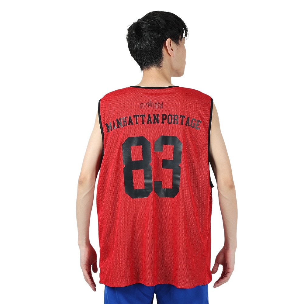 マンハッタンポーテージ（ManhattanPortage）（メンズ）メッシュ リバーシブル ノースリーブTシャツ SPALDING 24SS-MP-M572 BLK