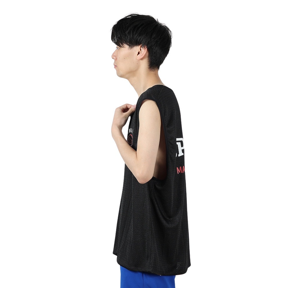 マンハッタンポーテージ（ManhattanPortage）（メンズ）メッシュ リバーシブル ノースリーブTシャツ SPALDING 24SS-MP-M572 BLK