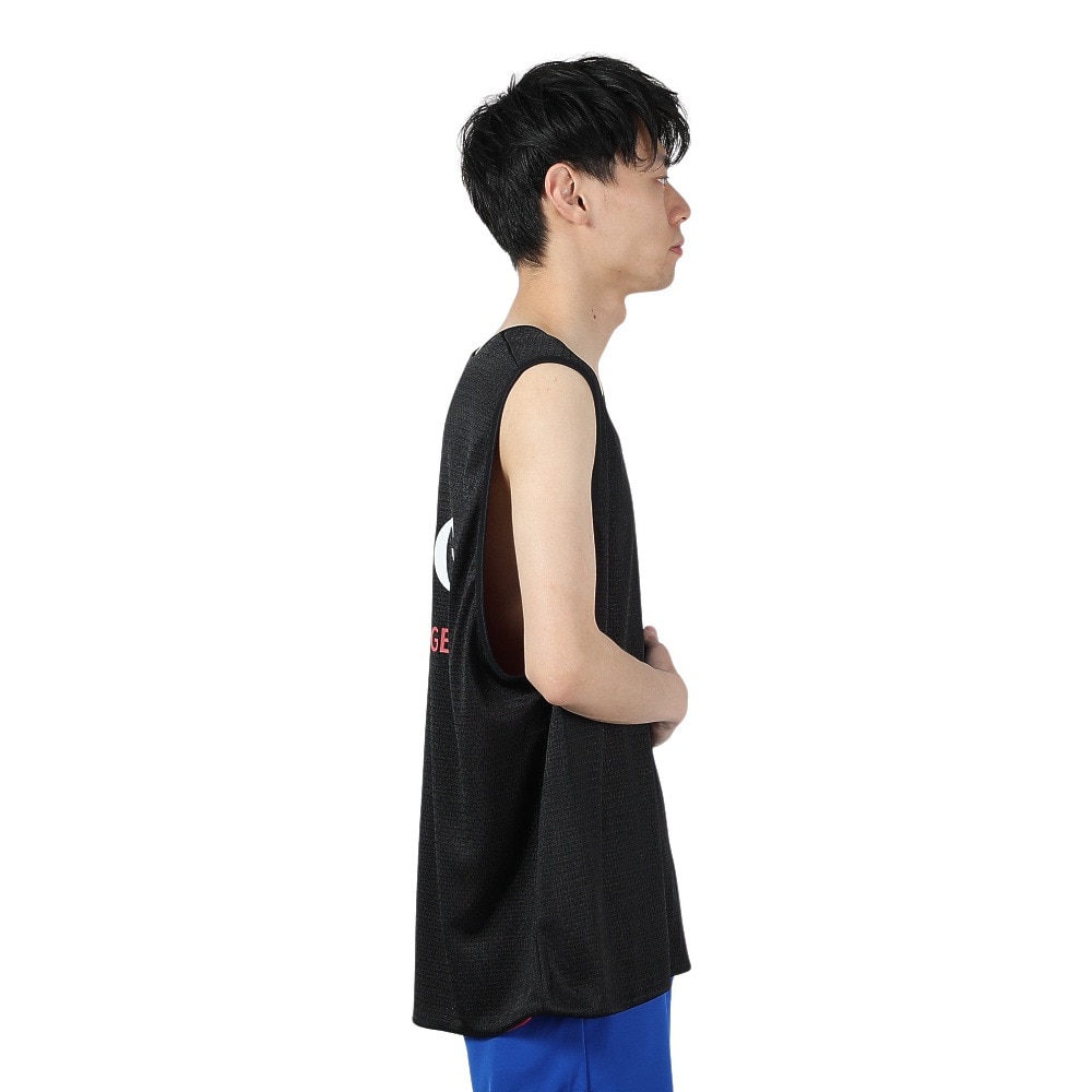 マンハッタンポーテージ（ManhattanPortage）（メンズ）メッシュ リバーシブル ノースリーブTシャツ SPALDING 24SS-MP-M572 BLK