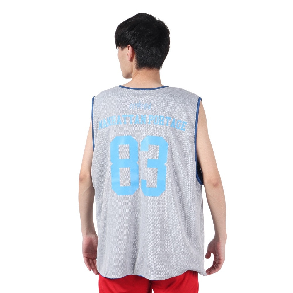 マンハッタンポーテージ（ManhattanPortage）（メンズ）メッシュ リバーシブル ノースリーブTシャツ SPALDING 24SS-MP-M572 BLU