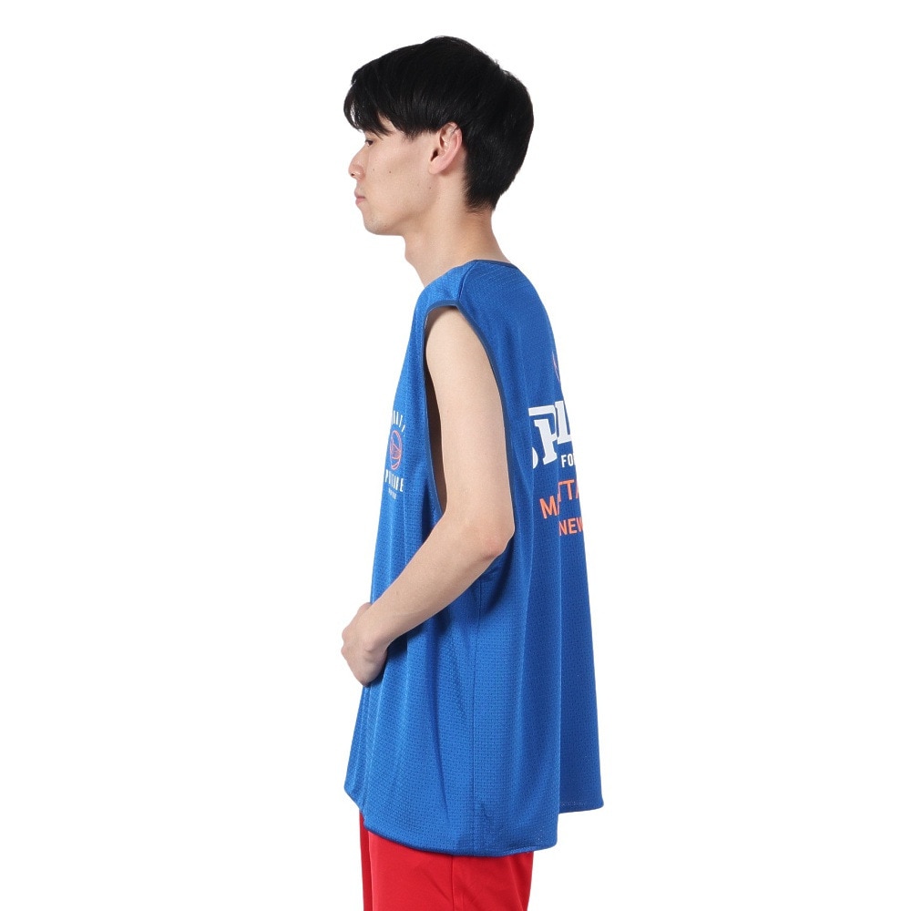 マンハッタンポーテージ（ManhattanPortage）（メンズ）メッシュ リバーシブル ノースリーブTシャツ SPALDING 24SS-MP-M572 BLU
