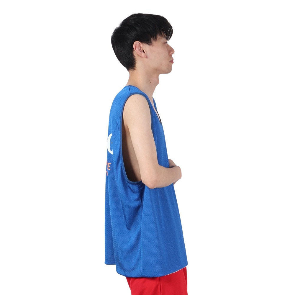 マンハッタンポーテージ（ManhattanPortage）（メンズ）メッシュ リバーシブル ノースリーブTシャツ SPALDING 24SS-MP-M572 BLU