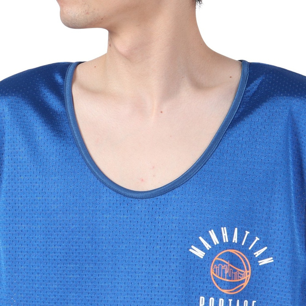 マンハッタンポーテージ（ManhattanPortage）（メンズ）メッシュ リバーシブル ノースリーブTシャツ SPALDING 24SS-MP-M572 BLU