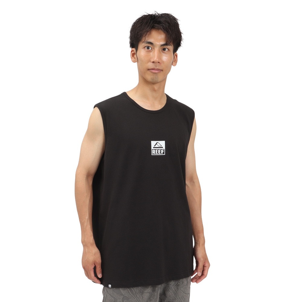 リーフ（REEF）（メンズ）SQUARE ロゴ タンクトップ RFTTM2502-BLK