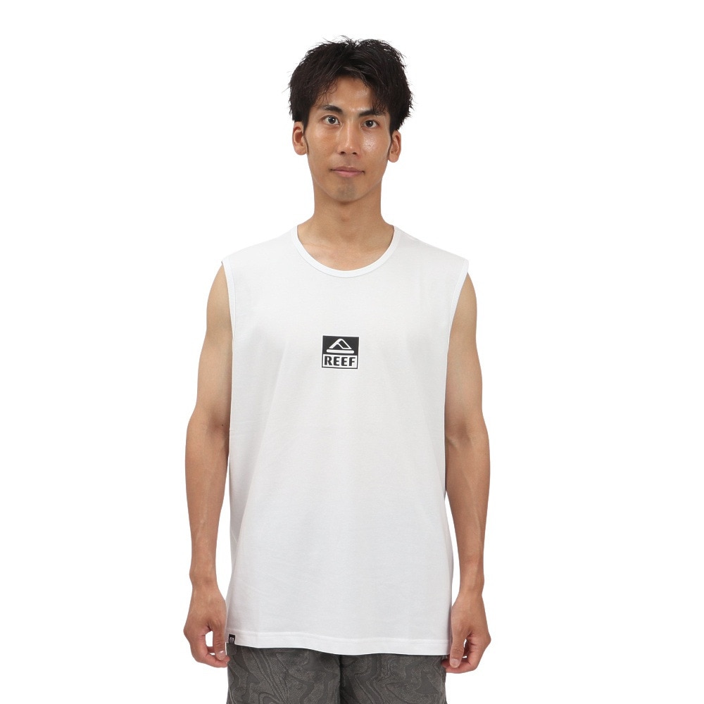 リーフ（REEF）（メンズ）SQUARE ロゴ タンクトップ RFTTM2502-WHT