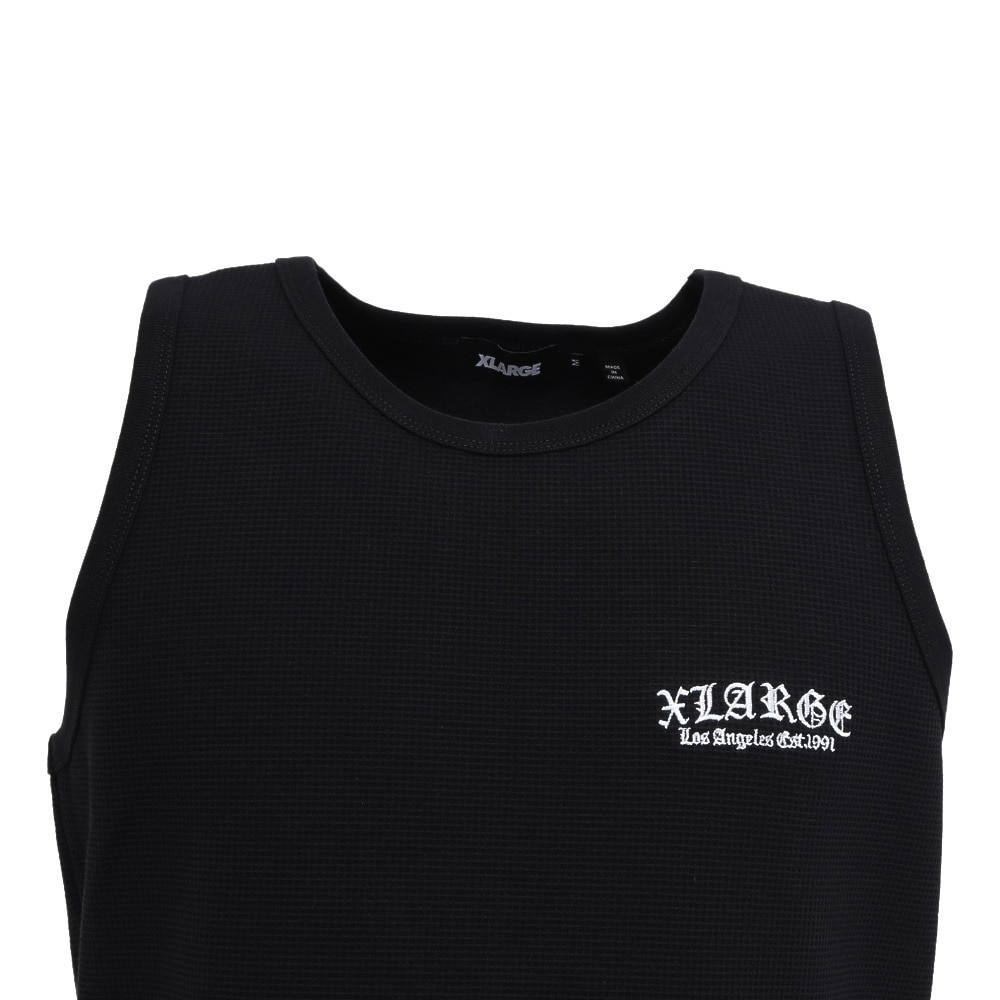 エクストララージ（XLARGE）（メンズ）OLD ENGLISH ワッフルタンクトップ 101252013007-BLACK