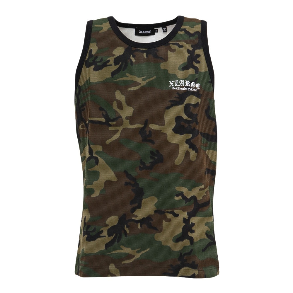 エクストララージ（XLARGE）（メンズ）OLD ENGLISH ワッフルタンクトップ 101252013007-CAMO