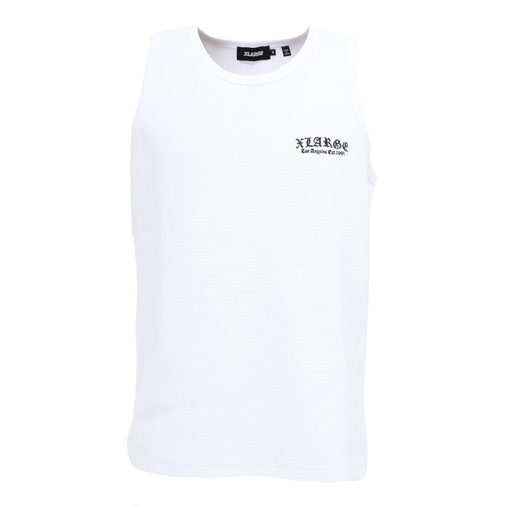 エクストララージ（XLARGE）（メンズ）OLD ENGLISH ワッフルタンクトップ 101252013007-WHITE