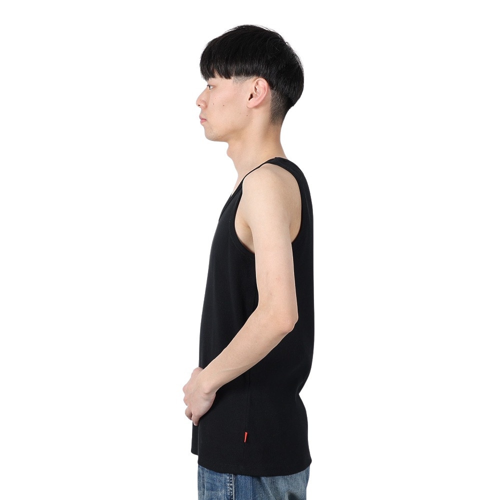 ヘルスニット（Healthknit）（メンズ）ヘビーウェイトリブ タンクトップ 53018 BLK