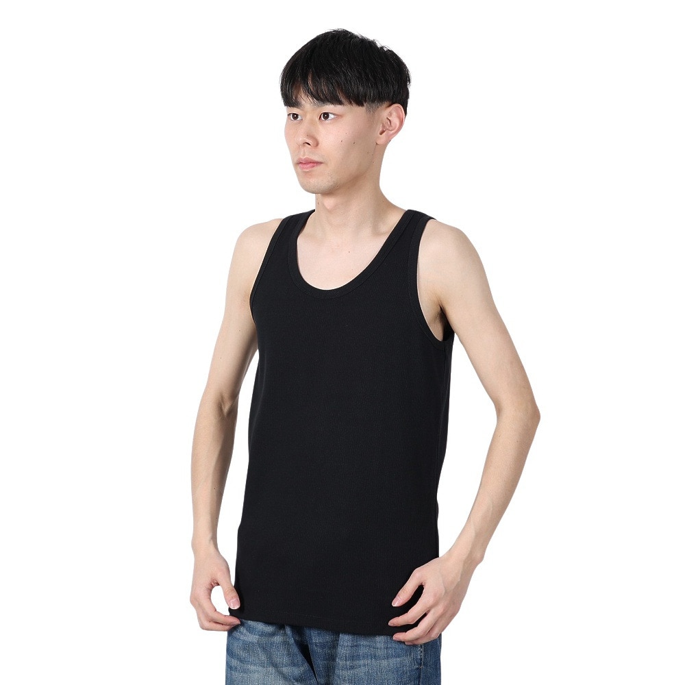 ヘルスニット（Healthknit）（メンズ）ヘビーウェイトリブ タンクトップ 53018 BLK
