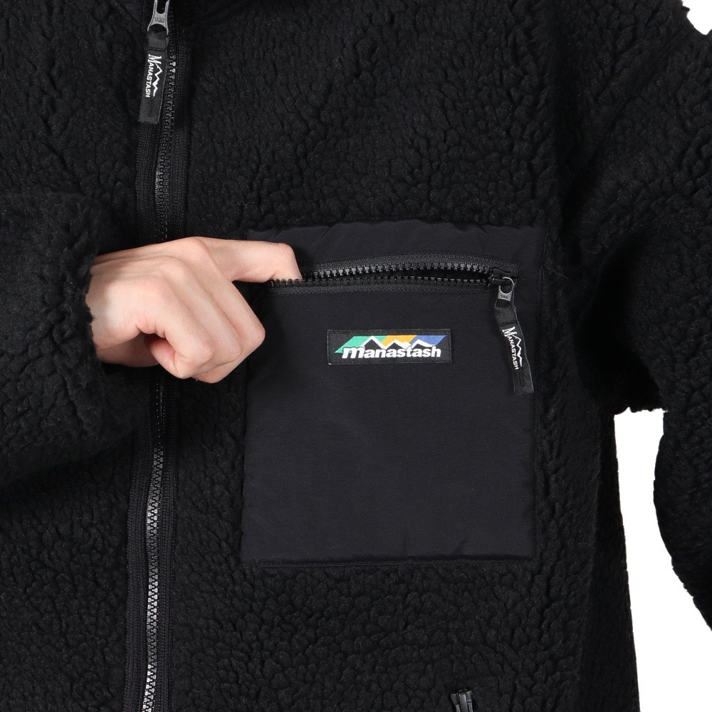 マナスタッシュ（MANASTASH）（メンズ）マウントゴリラジャケットフリース 792-4252002 BLACK