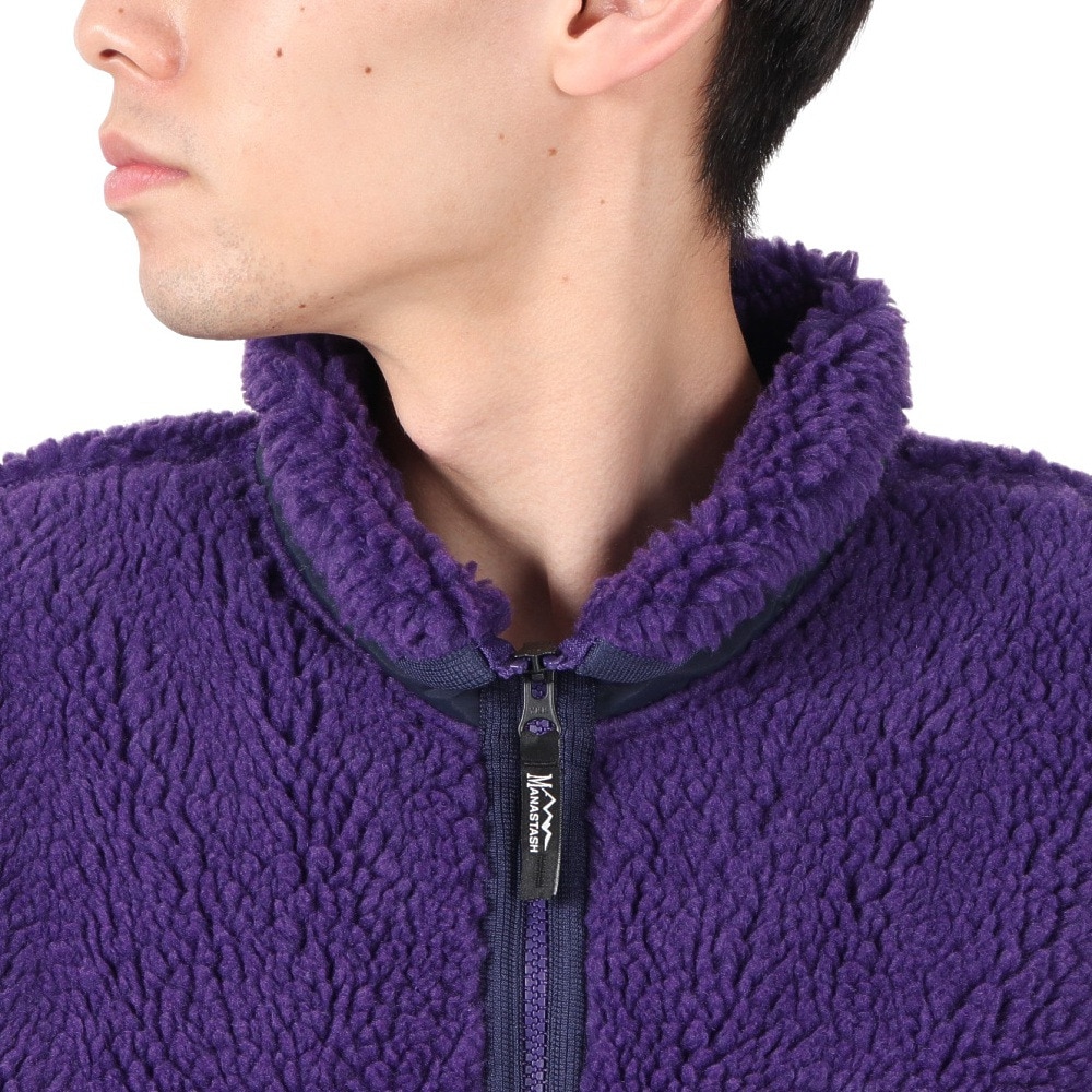 マナスタッシュ（MANASTASH）（メンズ）マウントゴリラジャケットフリース 792-4252002 PURPLE