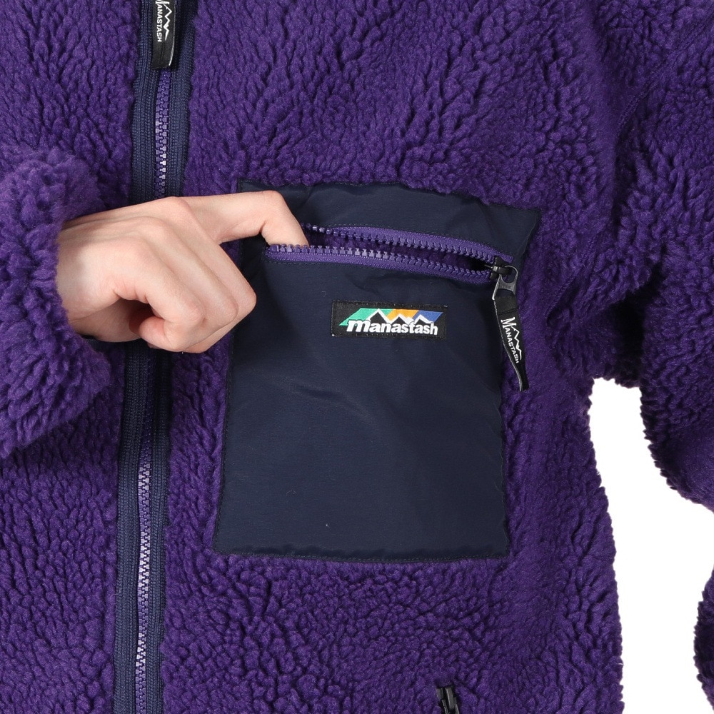マナスタッシュ（MANASTASH）（メンズ）マウントゴリラジャケットフリース 792-4252002 PURPLE