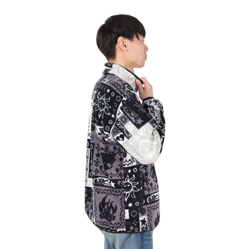 マナスタッシュ（MANASTASH）（メンズ）バンダナフリースジャケット 792-4252006 BLACK
