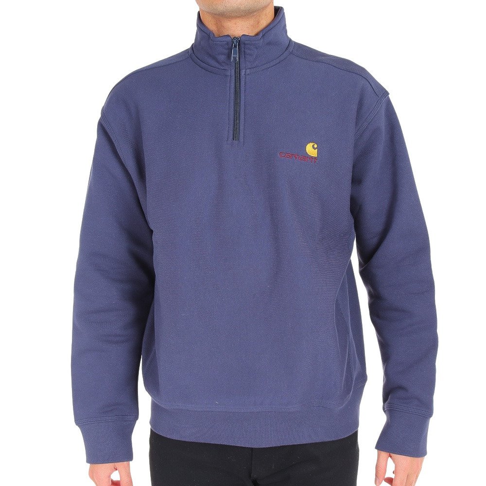 カーハート（CARHARTT）（メンズ）ハーフジップアメリカンスクリプトスウェットシャツ I0270140WJXX22FW