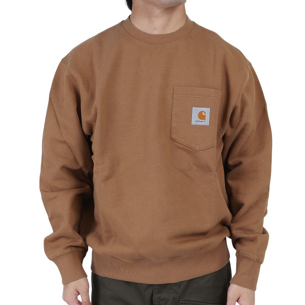 カーハート（CARHARTT）（メンズ）ポケット付きスウェットシャツ ...