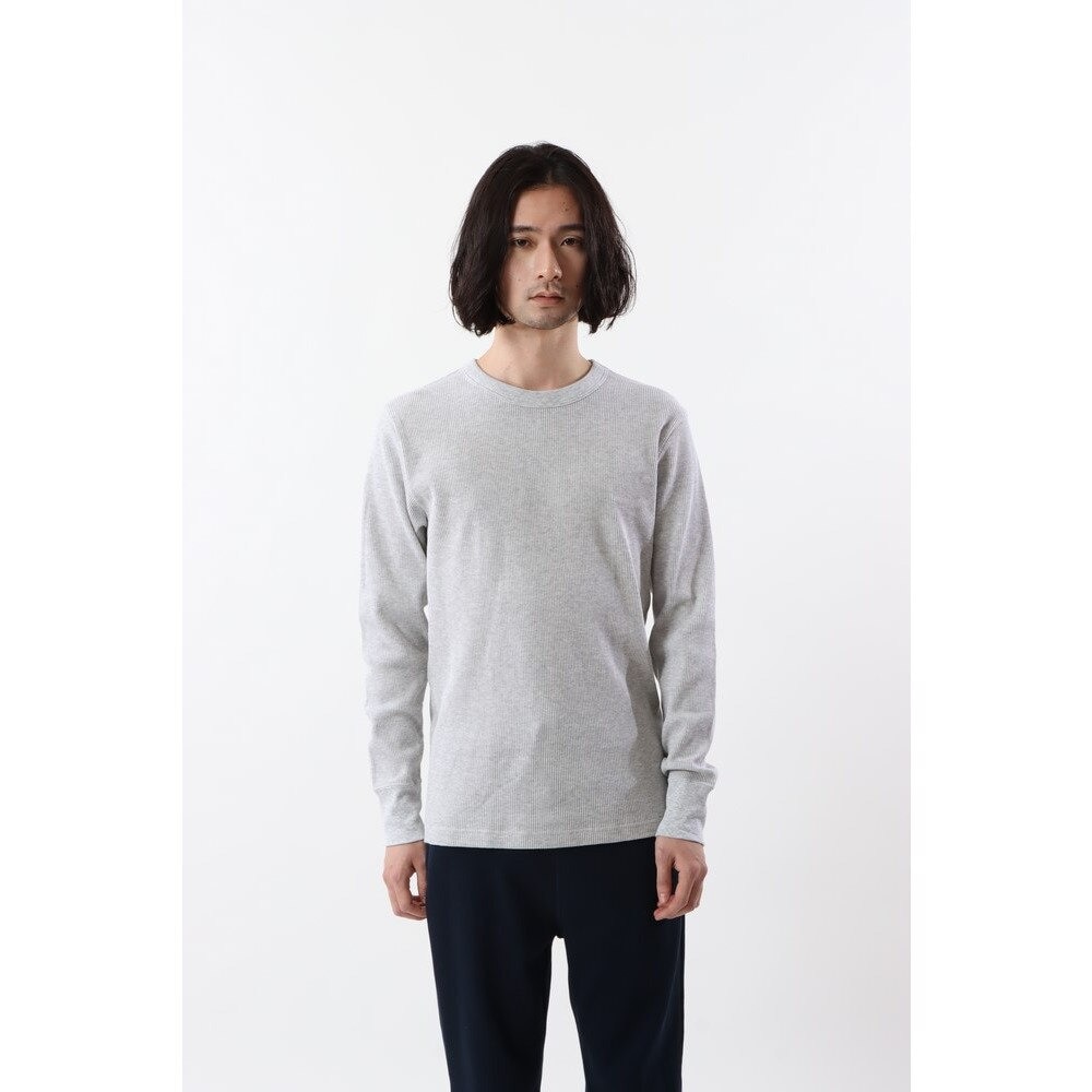 Hanes（メンズ）Tシャツ メンズ 長袖 ビーフィー サーマルクルーネック スリーブ HM4-Q103 060 オンライン価格