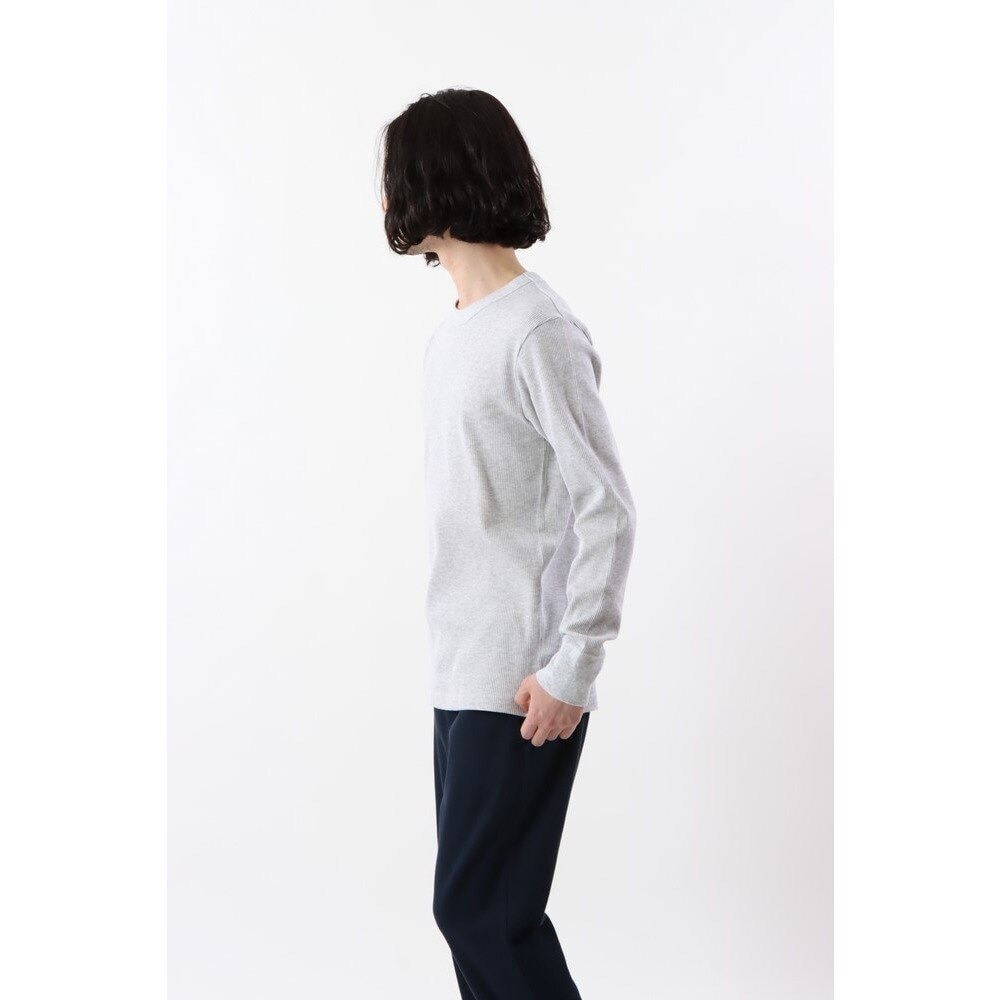 Hanes（メンズ）Tシャツ メンズ 長袖 ビーフィー サーマルクルーネック スリーブ HM4-Q103 060 オンライン価格