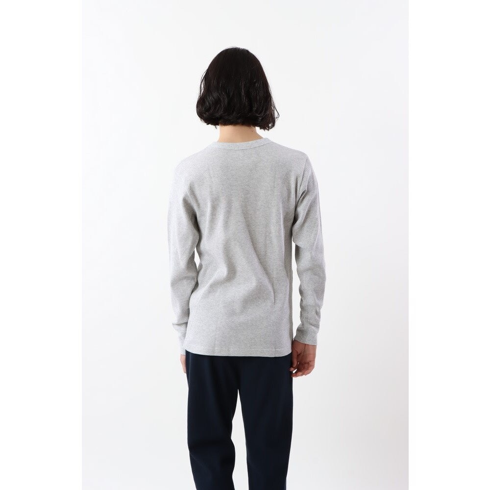 Hanes（メンズ）Tシャツ メンズ 長袖 ビーフィー サーマルクルーネック スリーブ HM4-Q103 060 オンライン価格