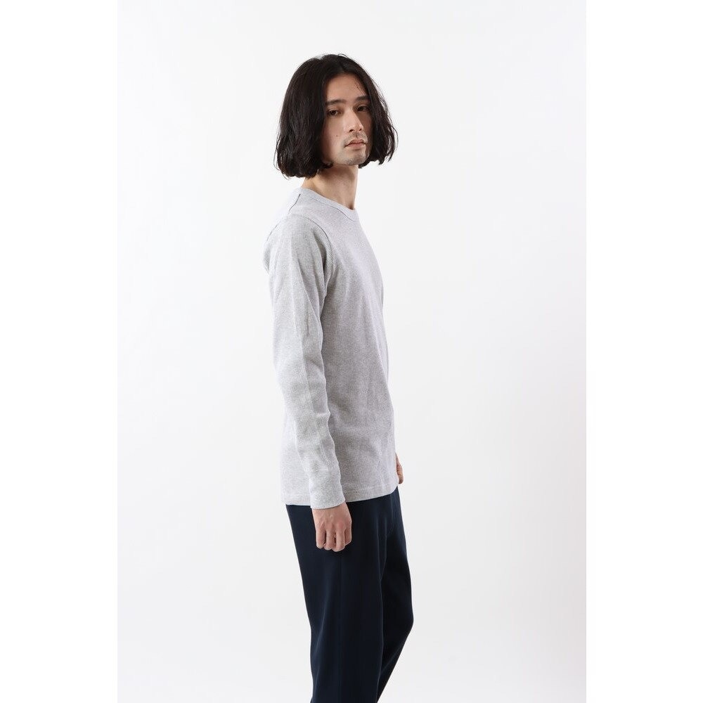 Hanes（メンズ）Tシャツ メンズ 長袖 ビーフィー サーマルクルーネック スリーブ HM4-Q103 060 オンライン価格