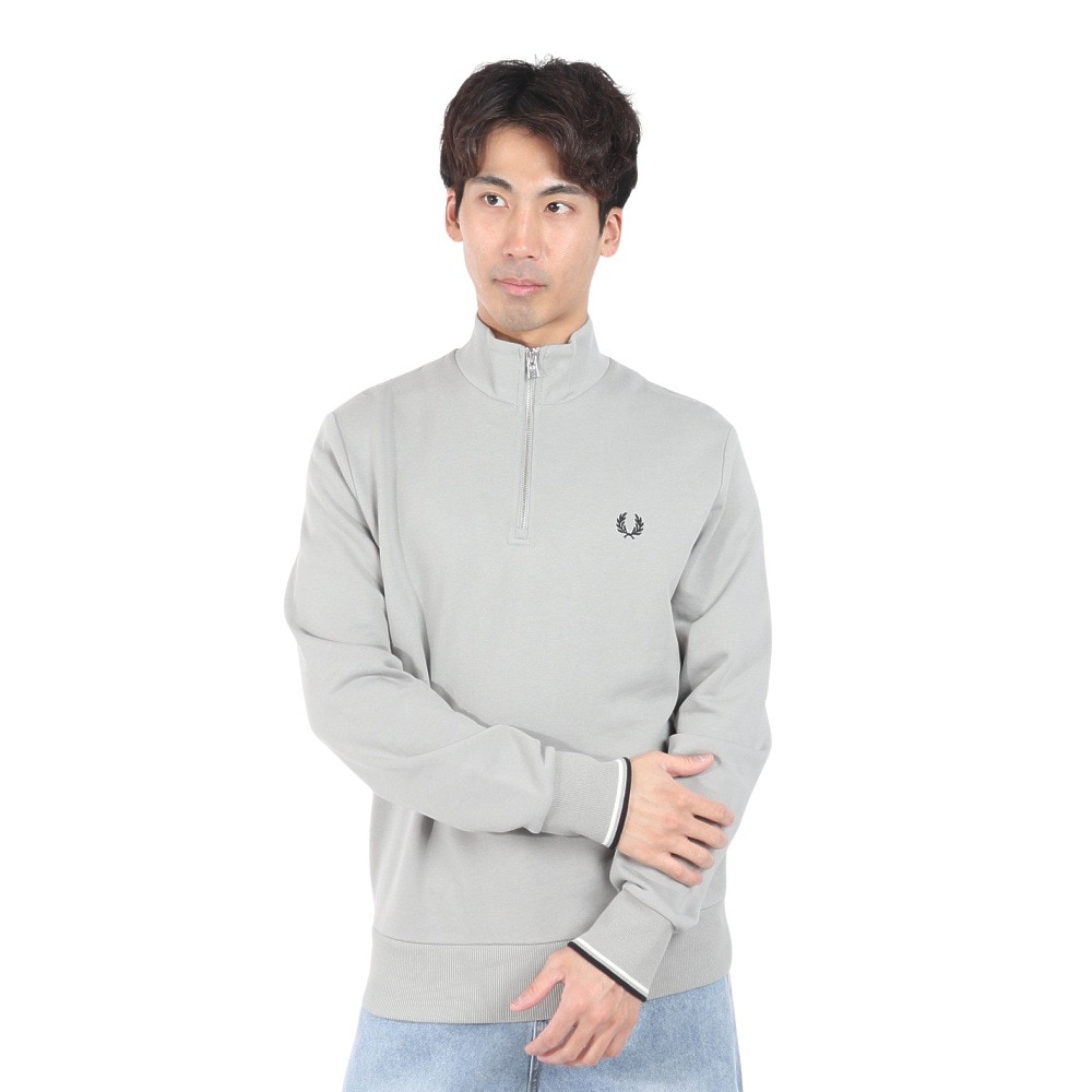 フレッドペリー（FRED PERRY）（メンズ、レディース）スウェットシャツ メンズ ハーフジップ M3574-R28 23AW