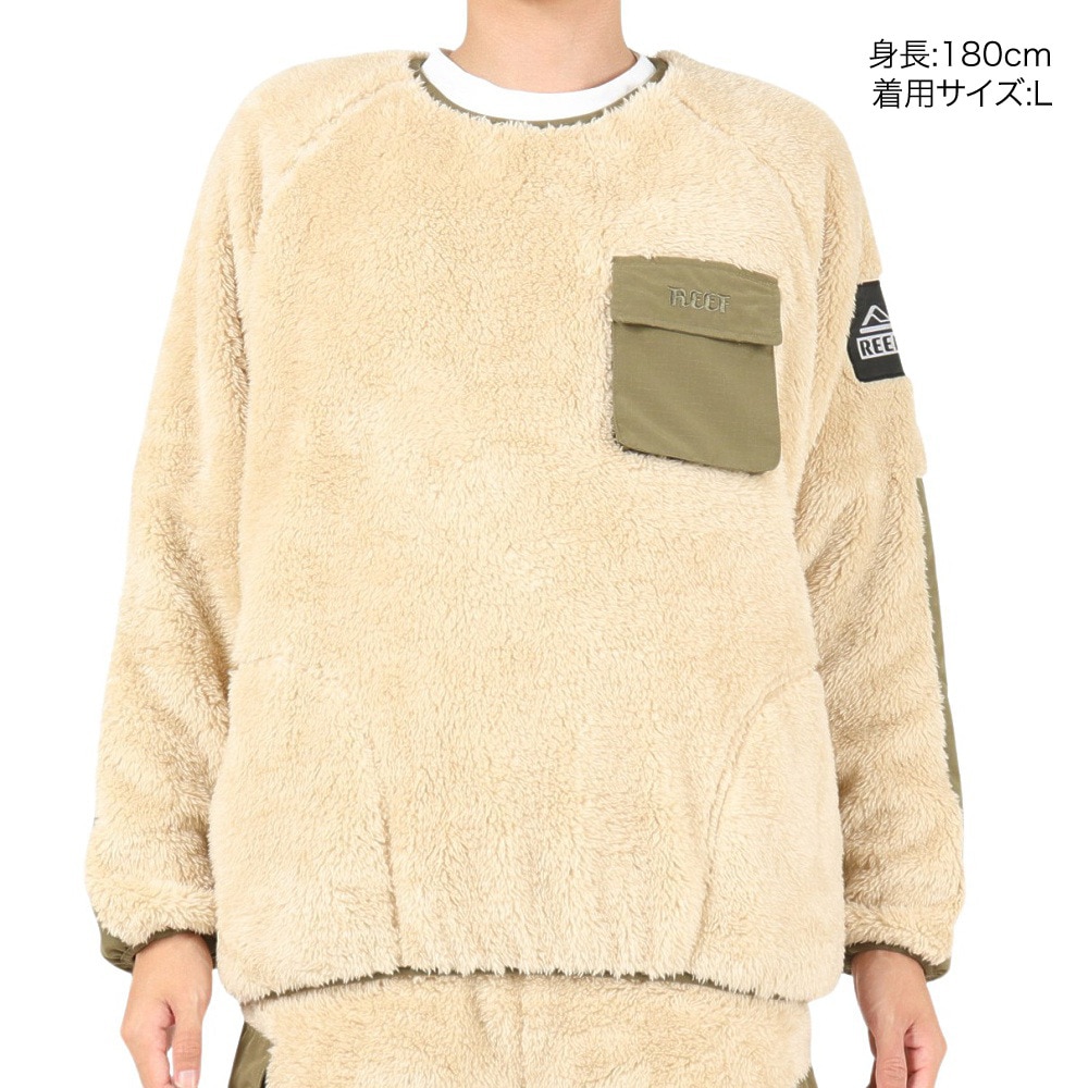 リーフ（REEF）（メンズ）SHERP A FLEECE CREW プルオーバー RFSWM2303-BEG