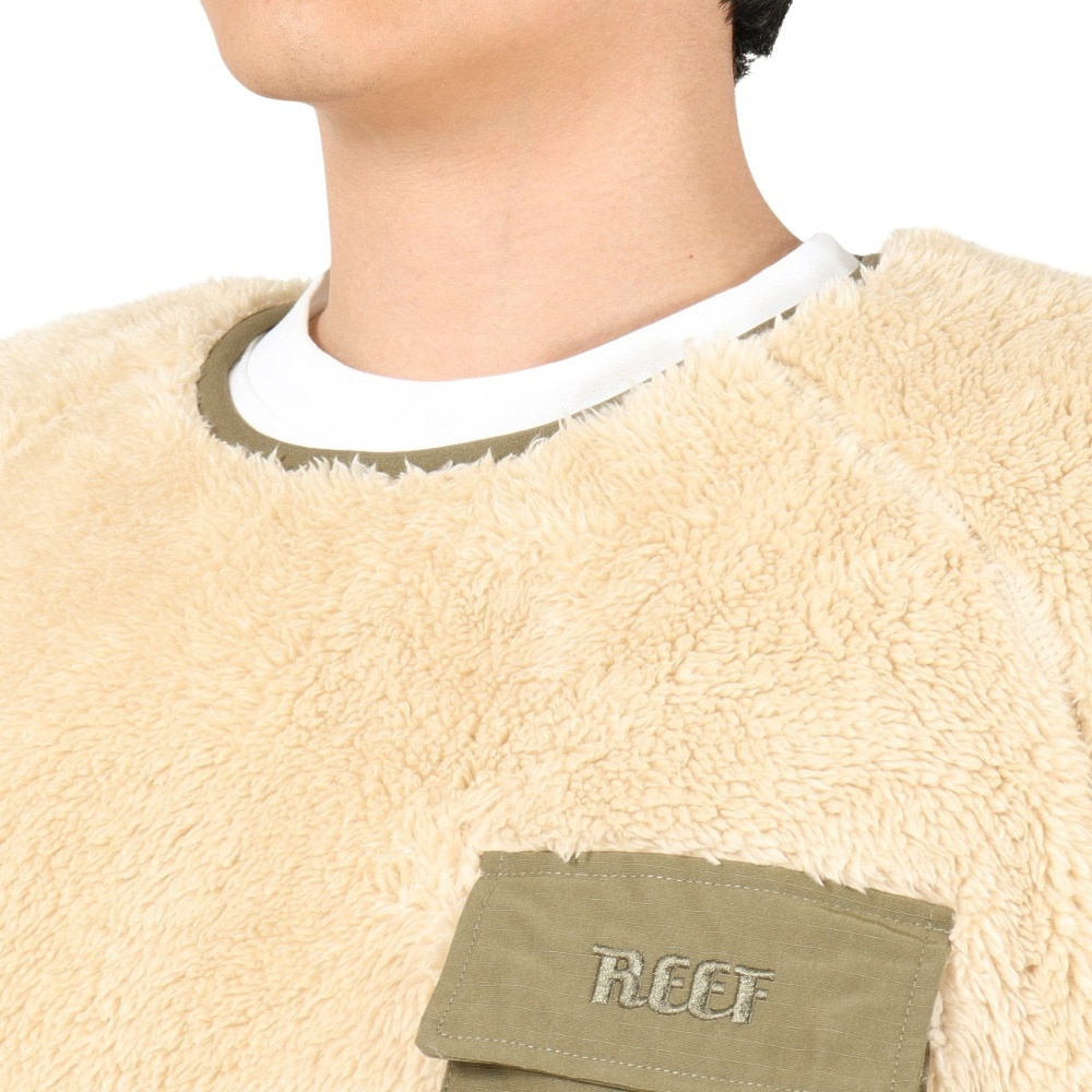 リーフ（REEF）（メンズ）SHERP A FLEECE CREW プルオーバー RFSWM2303-BEG